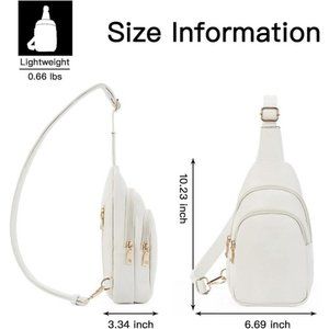 NEW Small Sling Bag Vegan Leather - Beige 3